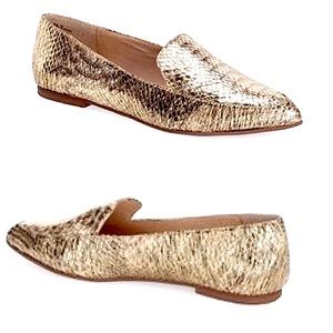 Kristin Cavallari Snakeskin Print Loafers
